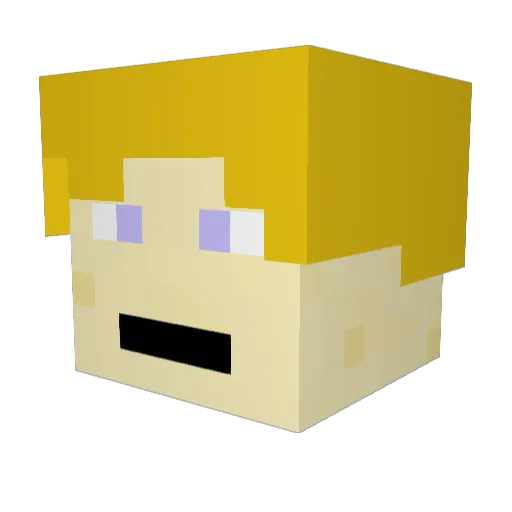 Descpacito2 Minecraft avatar head, 3D render