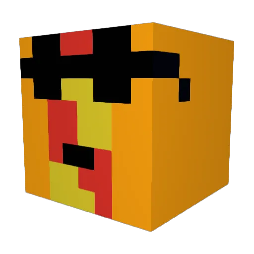 Desecting Minecraft avatar head, 3D render