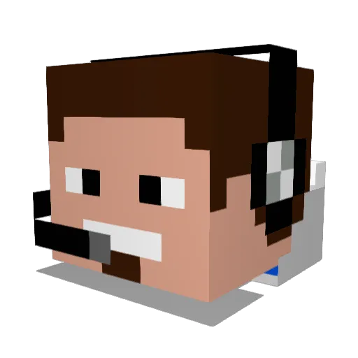 Desedary Minecraft avatar head, 3D render