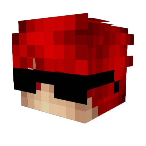 Desepcion Minecraft avatar head, 3D render