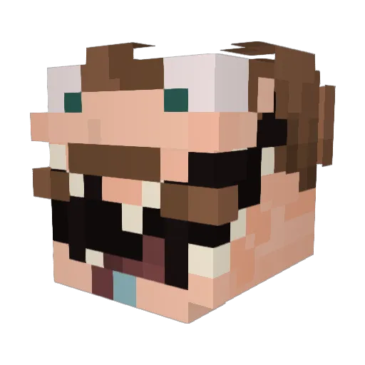 Deserosic Minecraft avatar head, 3D render