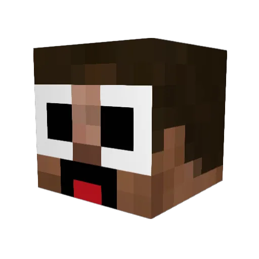 DesertGoat07 Minecraft avatar head, 3D render
