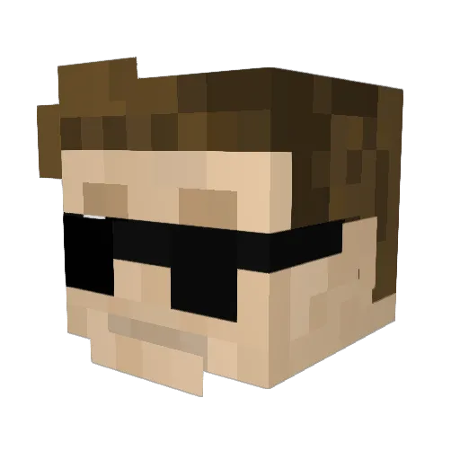 DesertJ Minecraft avatar head, 3D render