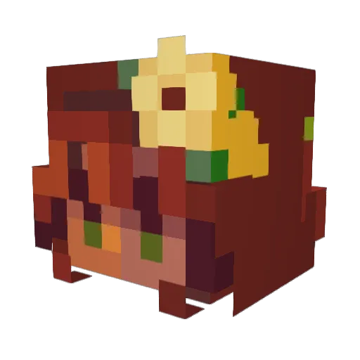 DesertSunFlower Minecraft avatar head, 3D render