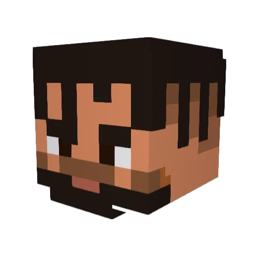 DesertWarrior10 Minecraft avatar head, 3D render