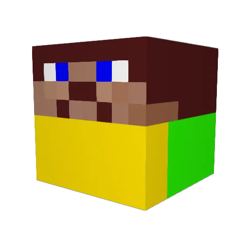 DesertikTop Minecraft avatar head, 3D render