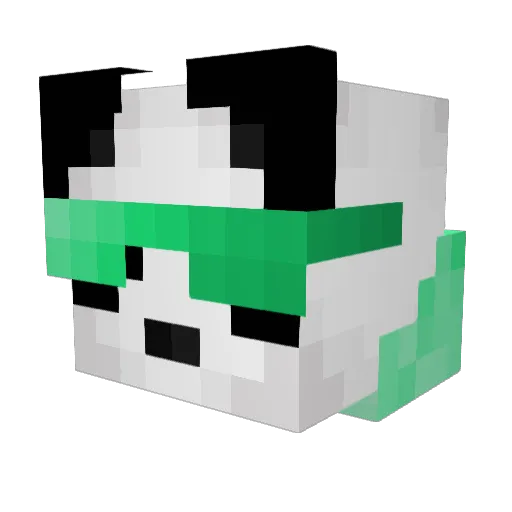 Desete Minecraft avatar head, 3D render
