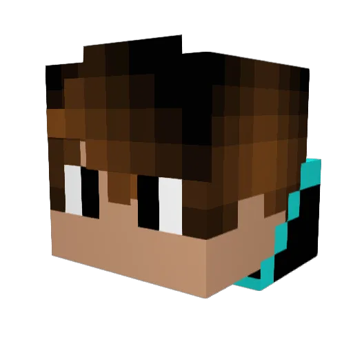 Deshcraft Minecraft avatar head, 3D render