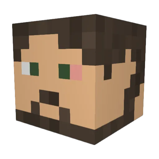 DesherFX Minecraft avatar head, 3D render