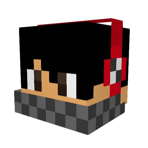 Deshi25 Minecraft avatar head, 3D render