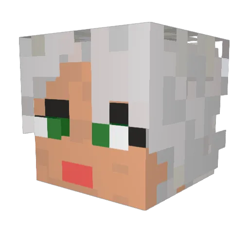 Deshly Minecraft avatar head, 3D render