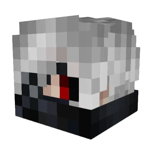 Deshot Minecraft avatar head, 3D render