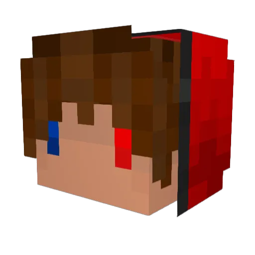 Deshryy Minecraft avatar head, 3D render