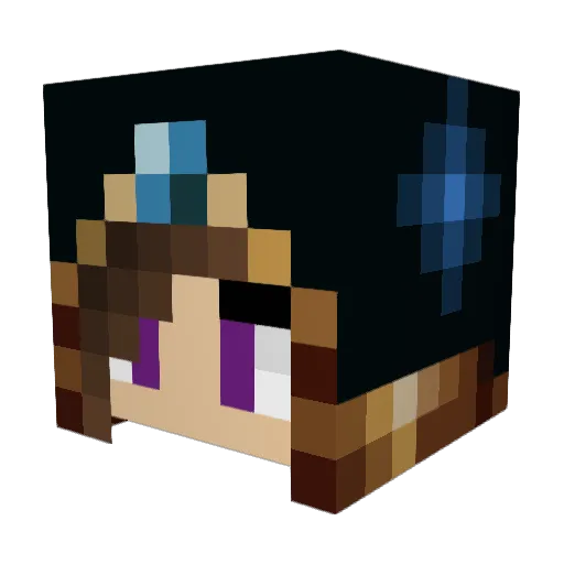 DesiQueen11 Minecraft avatar head, 3D render