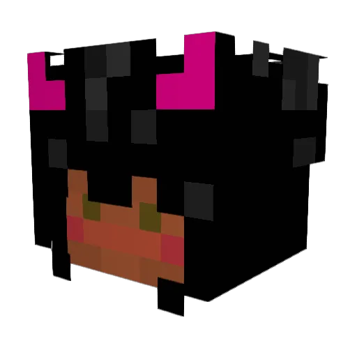 DesignerGoth Minecraft avatar head, 3D render