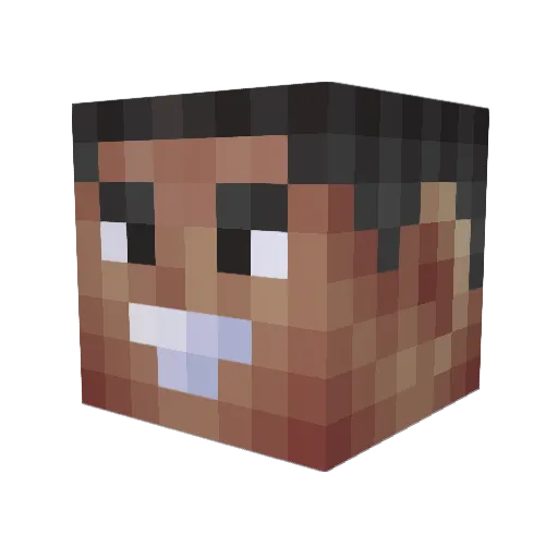 Desim Minecraft avatar head, 3D render