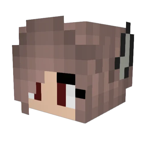 Desintegrator Minecraft avatar head, 3D render