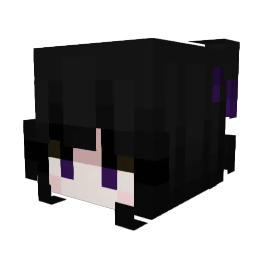 Desirae Minecraft avatar head, 3D render
