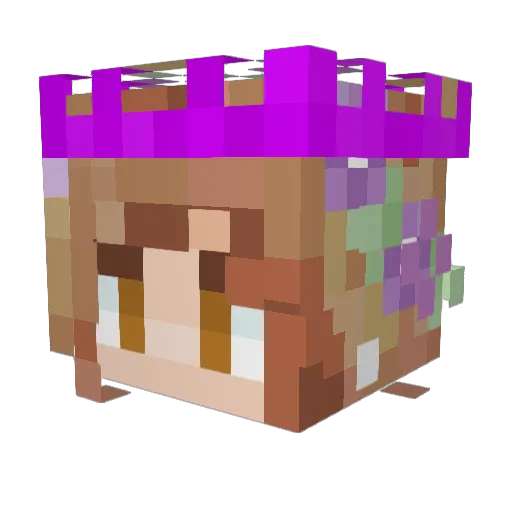 DesireeMarie Minecraft avatar head, 3D render