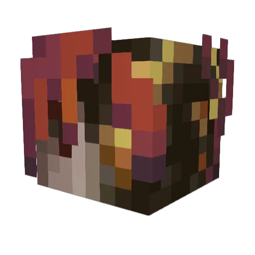 Desirre Minecraft avatar head, 3D render