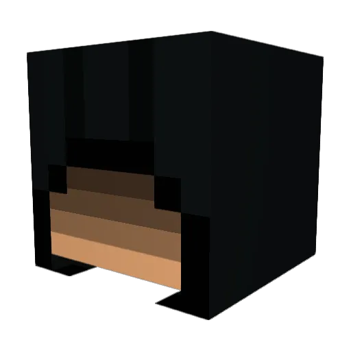 Desk3t Minecraft avatar head, 3D render