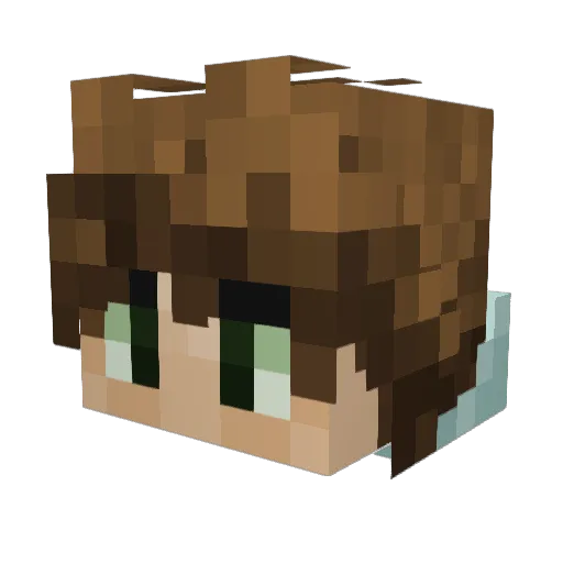 Deskchair_ Minecraft avatar head, 3D render