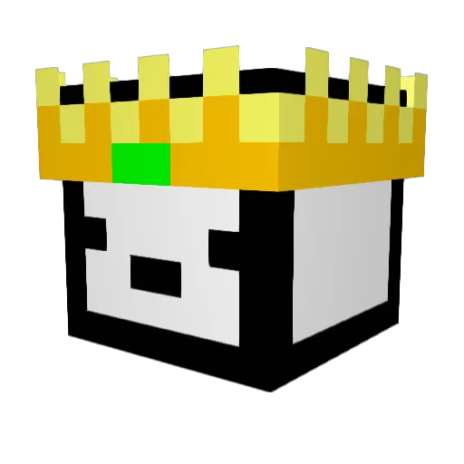 Desktoped Minecraft avatar head, 3D render
