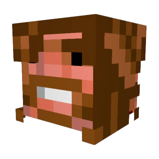 Desmanz Minecraft avatar head, 3D render