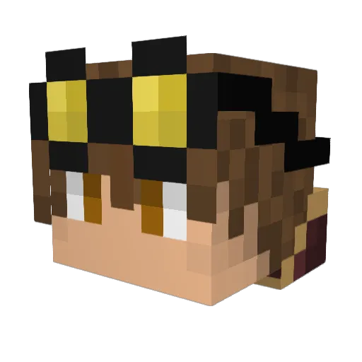 Desme0n_ Minecraft avatar head, 3D render
