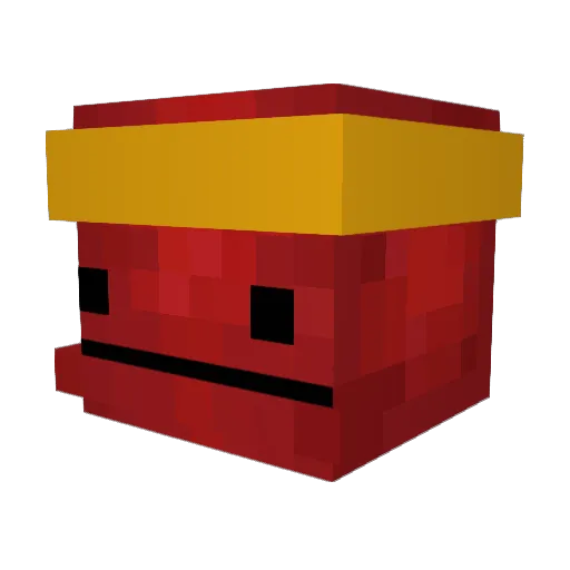Desmotivado Minecraft avatar head, 3D render