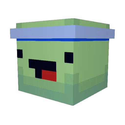 Desnity Minecraft avatar head, 3D render