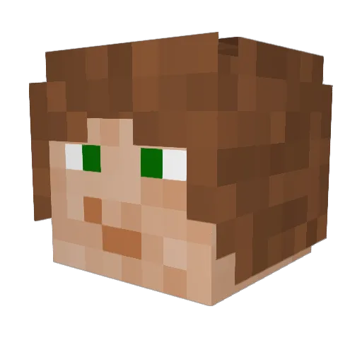 DesnotZ Minecraft avatar head, 3D render