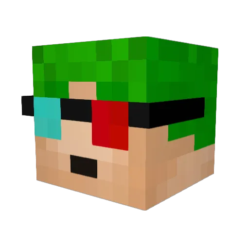 Deson06 Minecraft avatar head, 3D render