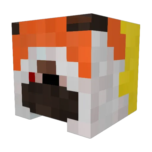 Desp_ Minecraft avatar head, 3D render