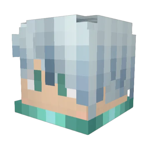 DespairFallx Minecraft avatar head, 3D render