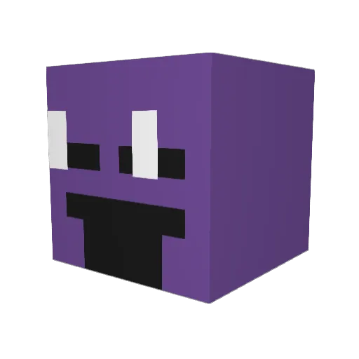 Despairio Minecraft avatar head, 3D render