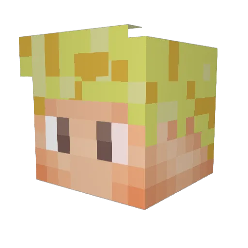 Desperadios Minecraft avatar head, 3D render