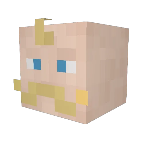 Desperators Minecraft avatar head, 3D render