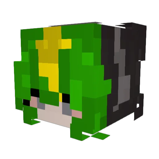 Despi_x Minecraft avatar head, 3D render