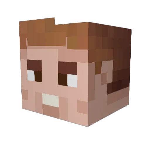 DespicableDee Minecraft avatar head, 3D render