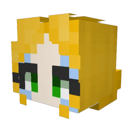 Despicite Minecraft avatar head, 3D render
