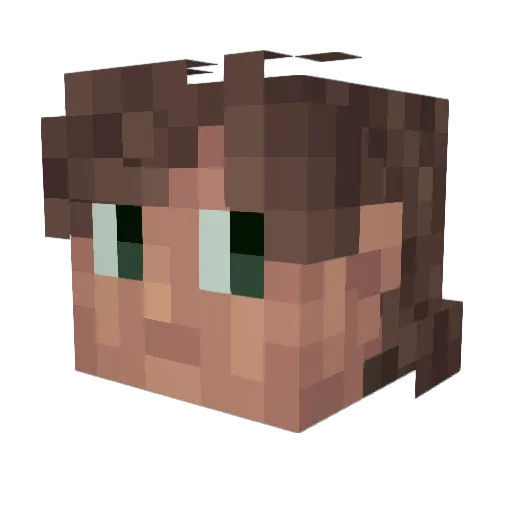 Despin12 Minecraft avatar head, 3D render