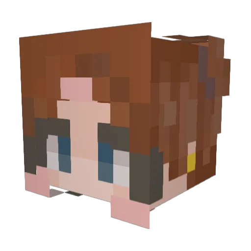 DessaDoodle Minecraft avatar head, 3D render