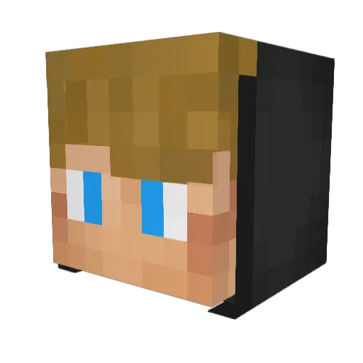 Dessingo Minecraft avatar head, 3D render
