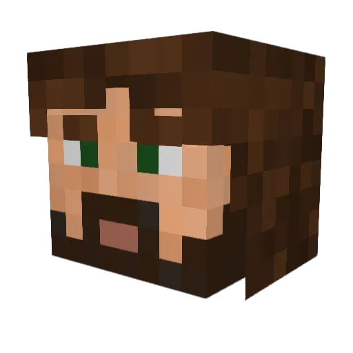 Desskyy Minecraft avatar head, 3D render