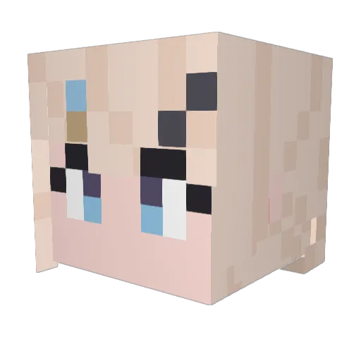 Dessparado Minecraft avatar head, 3D render
