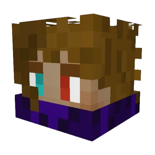 Desstevis Minecraft avatar head, 3D render