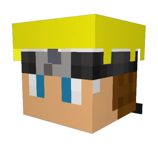 Desstrox Minecraft avatar head, 3D render