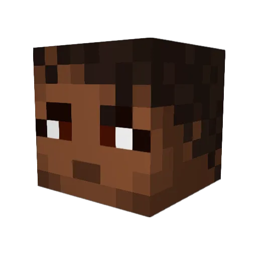 DessyBB Minecraft avatar head, 3D render