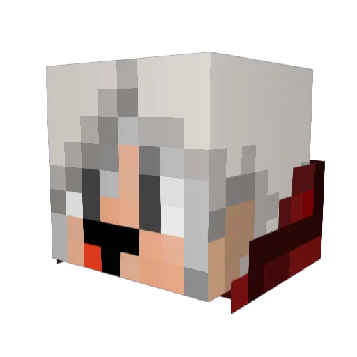 Destat Minecraft avatar head, 3D render